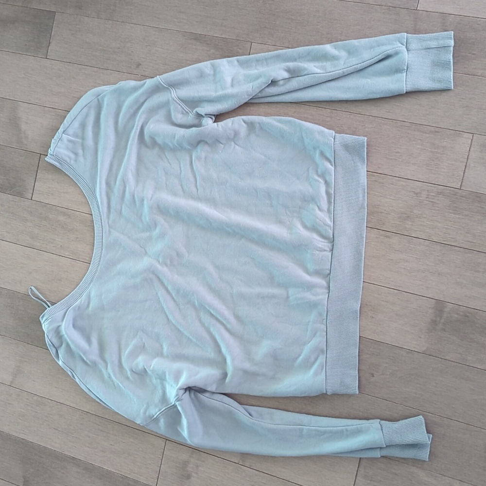 Garage Monty Grey Vert Soft Fleece Pullover V-back Plunge Size Small